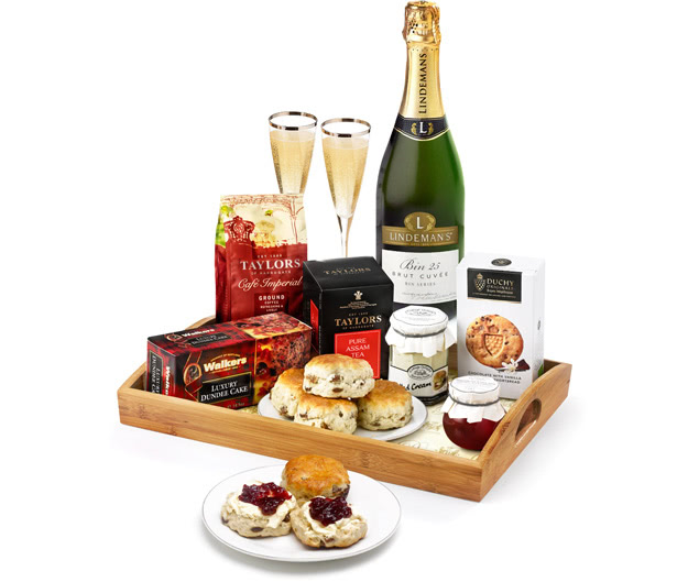 Retirement Afternoon Tea & Scones Gift Set With Sparkling Wine